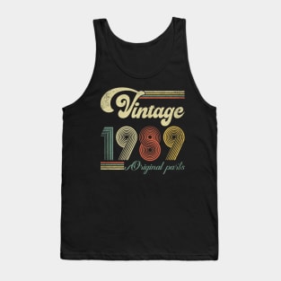 Retro Vintage 1989 35th Birthday Gift Men Women 35 Years Old Tank Top